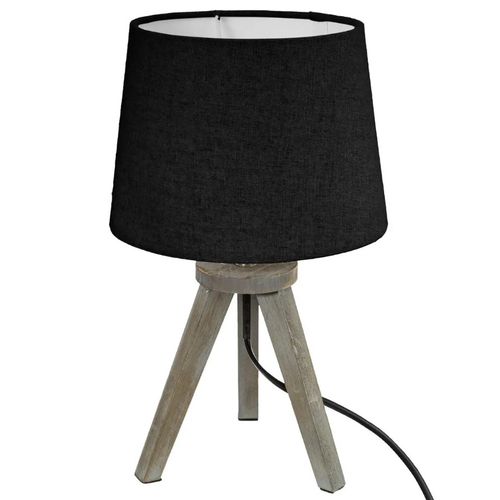 ATMOSPHERA LAMPA 18X30,5CM PAMUK/POLIESTER/DRVO CRNA 161510 slika 1