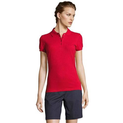 PEOPLE ženska polo majica sa kratkim rukavima - Crvena, S  slika 1