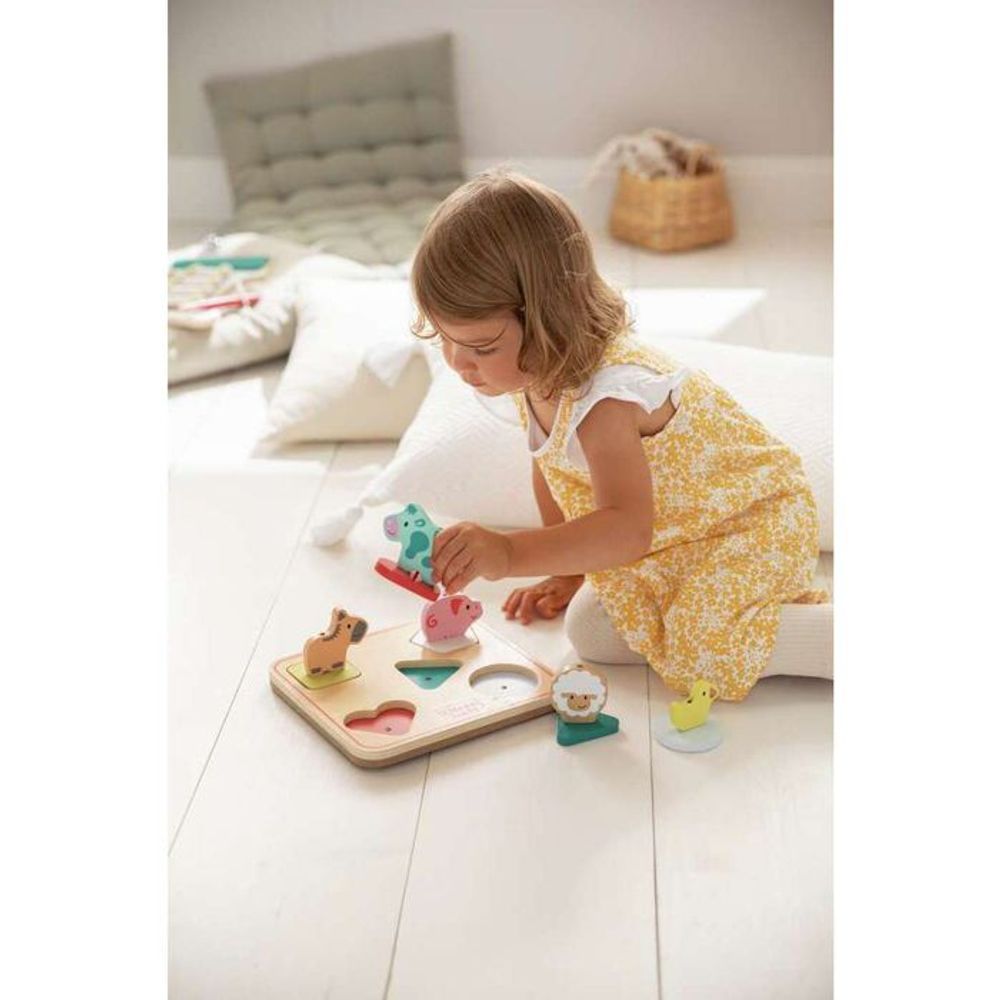 Hape Drvena slagalica sa zvukom Animal Noise Puzzle E8536B  slika 3