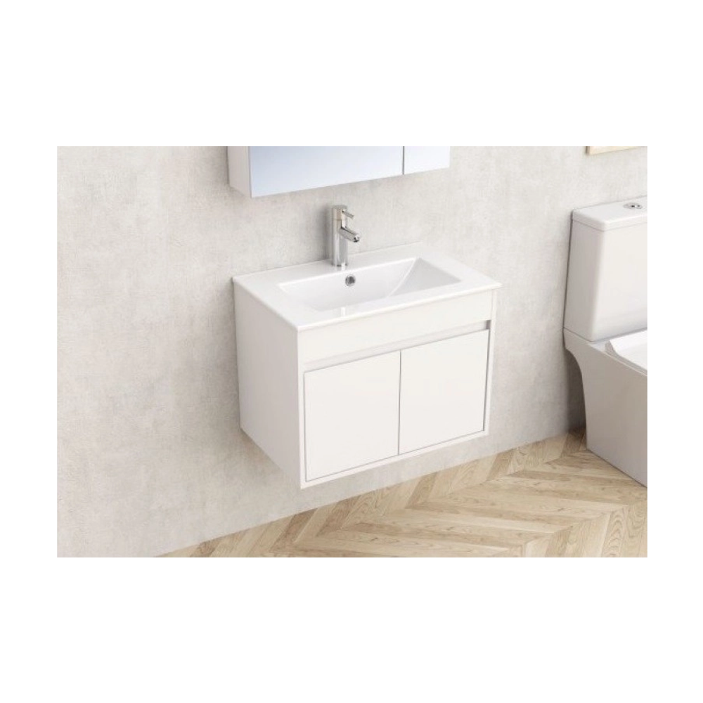 Inter Ceramic zidni pvc kupaonski ormarić za umivaonik bari 61x39,5x47 cm, bijeli slika 1