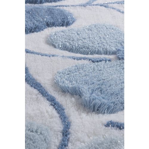 Kırçiçeği - Blue Multicolor Bathmat Set (3 Pieces) slika 6