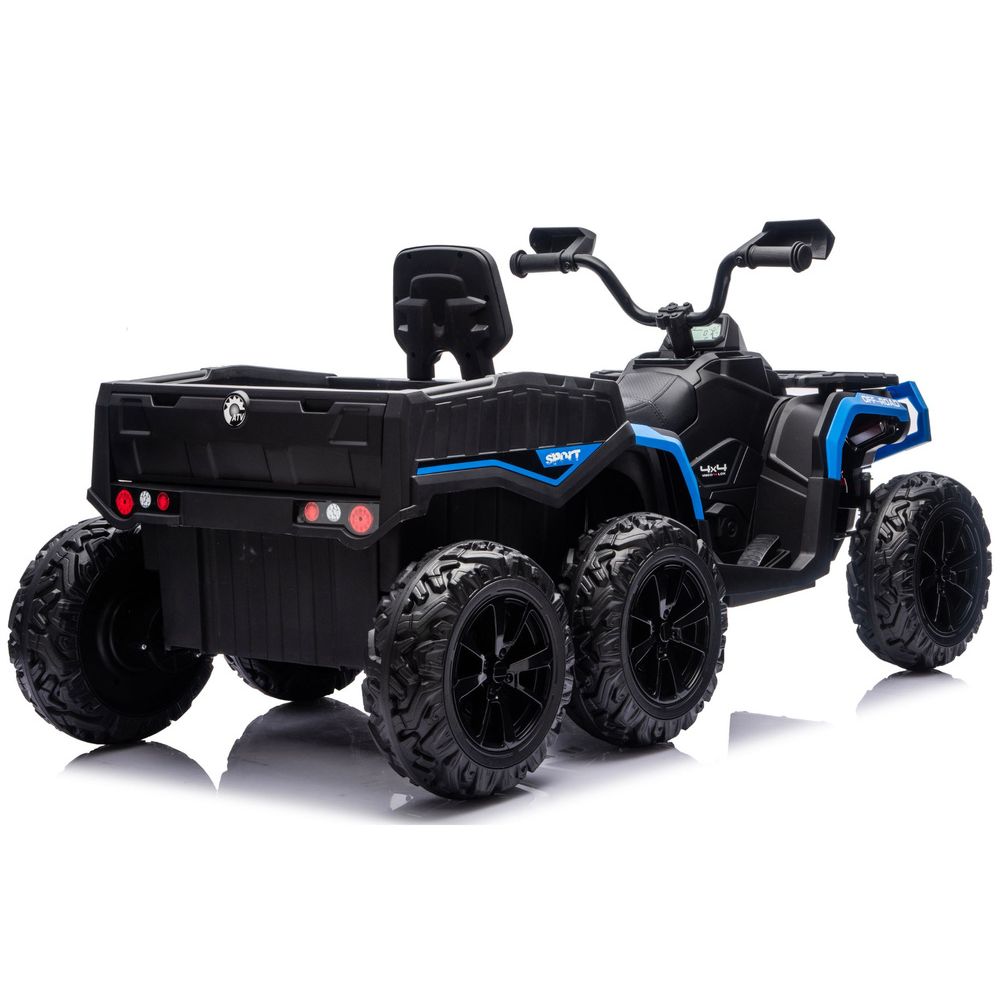 Baterijski Quad ATV 6 kotača s prikolicom JC606 24V 4x4 Plavi slika 3