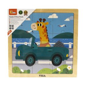 Viga Drvene puzzle auto, 9kom