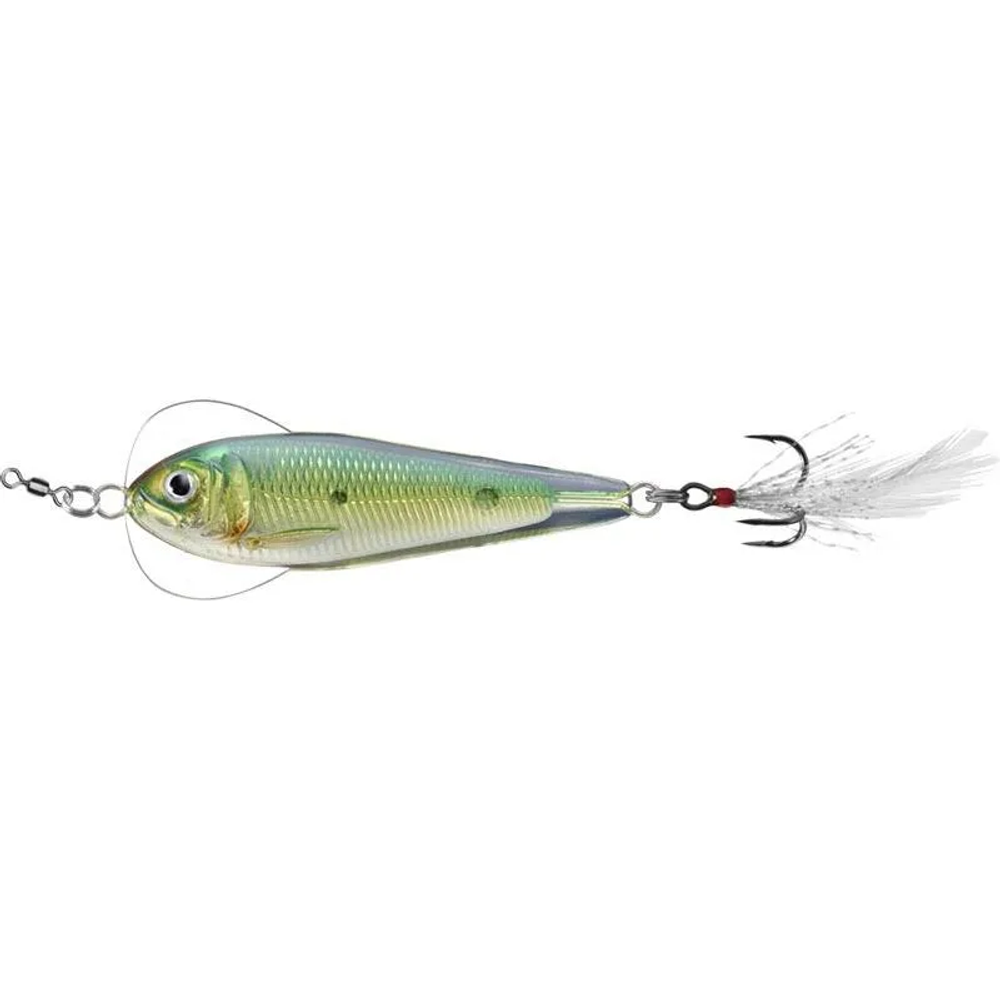 LiveTarget metalna varalica Flutter Shad (Jigging Spoon) Gold Green 60mm 21g (FSJ60SK204) slika 1