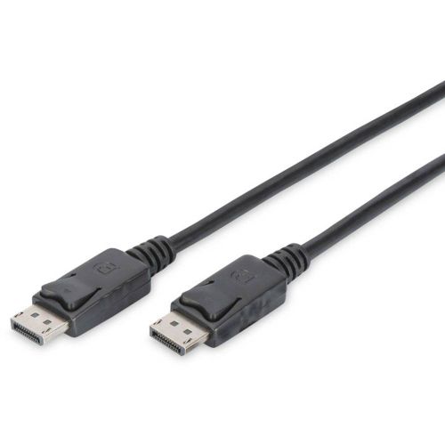 Digitus DisplayPort priključni kabel DisplayPort utikač, DisplayPort utikač 3.00 m crna DB-340100-030-S pozlaćeni kontakti, zaštićen s folijom, pletena zaštita, sa zaštitom, okrugli, sveukupno zaštićen, trostruko zaštićen DisplayPort kabel slika 1