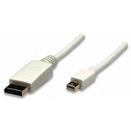 Manhattan Mini-DisplayPort / DisplayPort adapterski kabel Mini DisplayPort utikač, DisplayPort utikač 2.00 m bijela 393812 pozlaćeni kontakti DisplayPort kabel slika 1