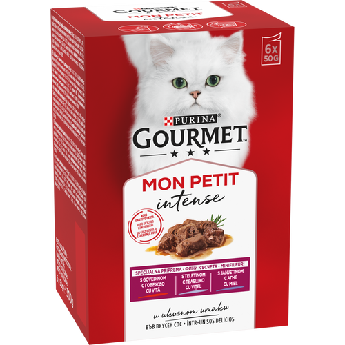 GOURMET Mon Petit Intense, vrećice s govedinom, teletinom i janjetinom, 6x50 g slika 1