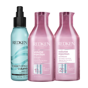 Redken Volume Injection Set - šampon, regenerator i sprej za teksturu