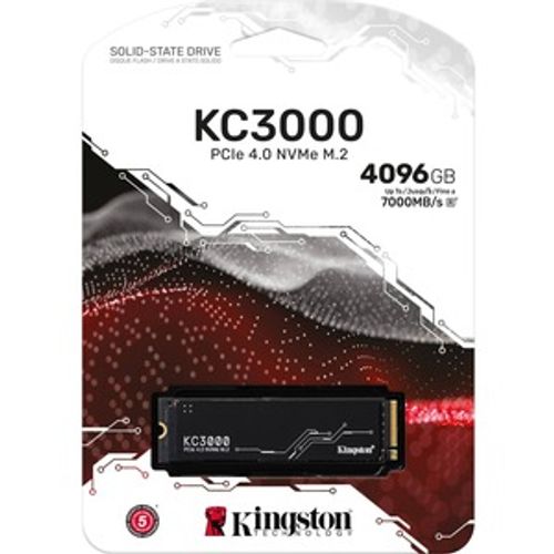 Kingston SKC3000D/4096G M.2 NVMe 4TB, 2280, PCIe Gen 4x4, KC3000, 3D TLC NAND, Read up to 7,000 MB/s, Write up to 7,000 MB/s (double sided), Includes cloning software slika 3