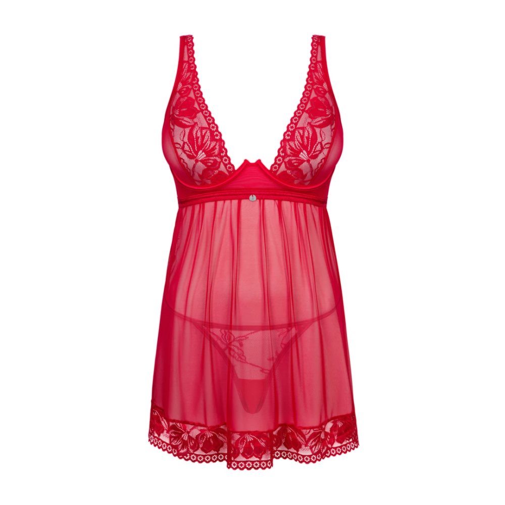 Obsessive - Lacelove babydoll i tange XL/2XL slika 5