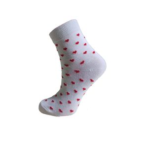 SOCKS BMD Ženska sokna My Pleasure art. 043 vel. 35-38 bela crvena srca