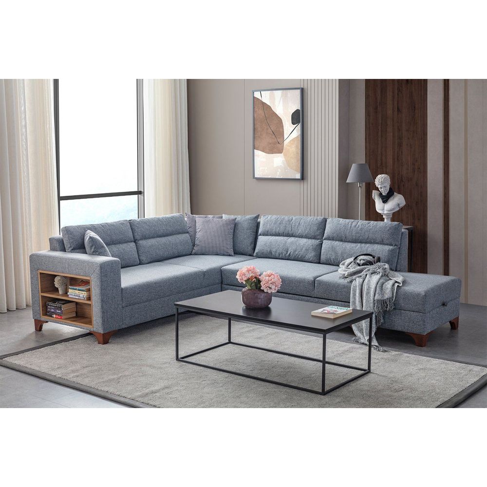 Ugaona Sofa Tloft Lijeva - Siva slika 1
