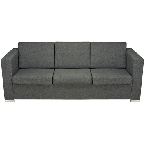 Dvodijelni set sofa od tkanina tamnosivi slika 7