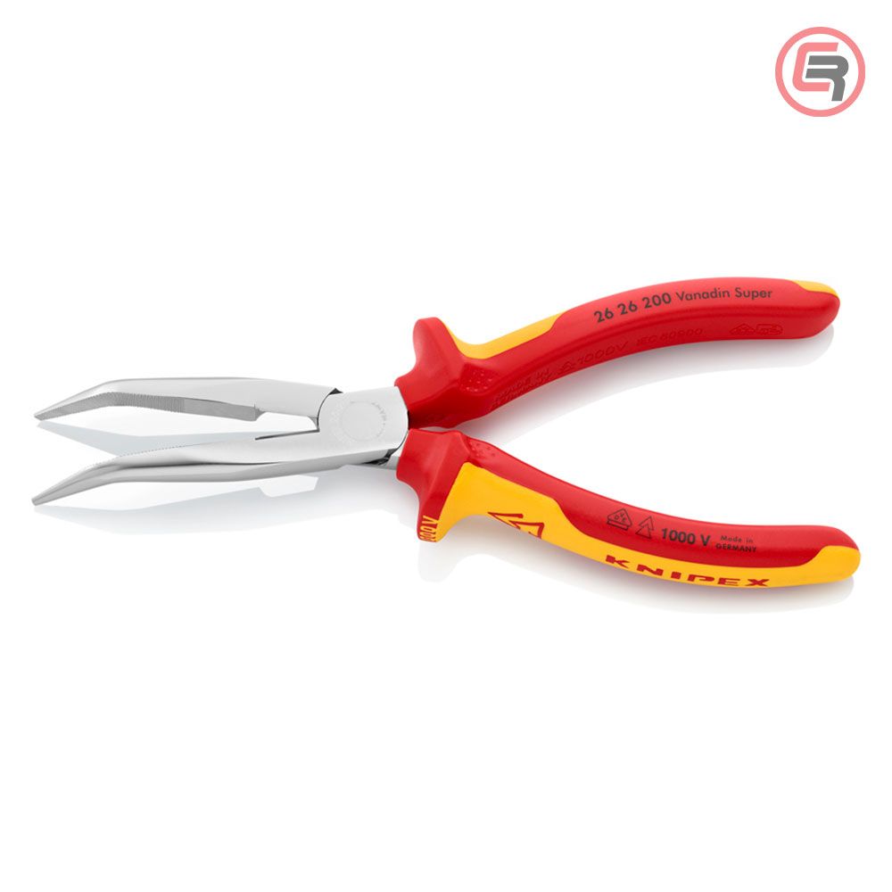 Knipex Kliješta Poluokrugla Špicasta Kriva 200mm 1000V – 26 26 200 slika 2