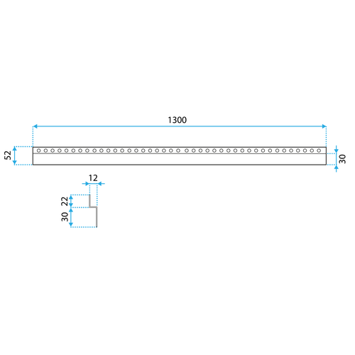 Prednja lajsna za tuš kadu 130cm Black slika 9