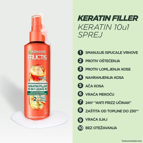 Garnier Fructis serum u spreju za oštećenu kosu 150ml slika 2