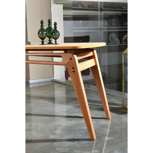 Woody Fashion Set stolova i stolica (5 komada), hrast Krema, Palace Wooden - Cream slika 10