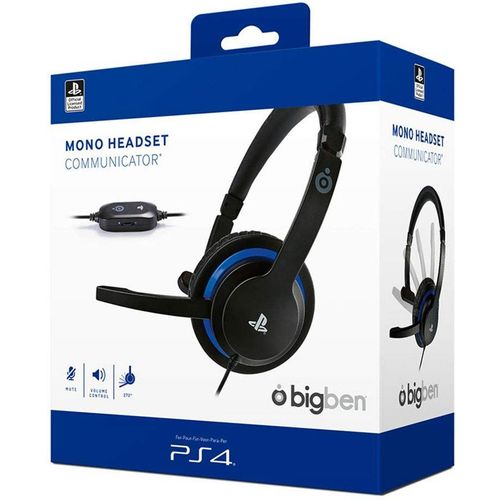 Bigben PS4 Official Sony licensed Communicator Headset crne, 3.5mm jack plug slika 2