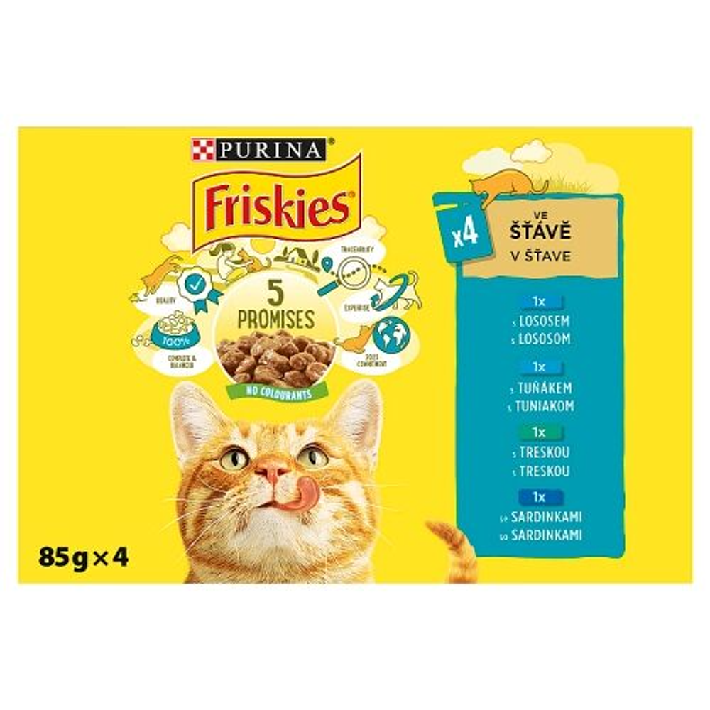 Friskies mokra hrana za mačke Riblji meni 4x85g slika 1