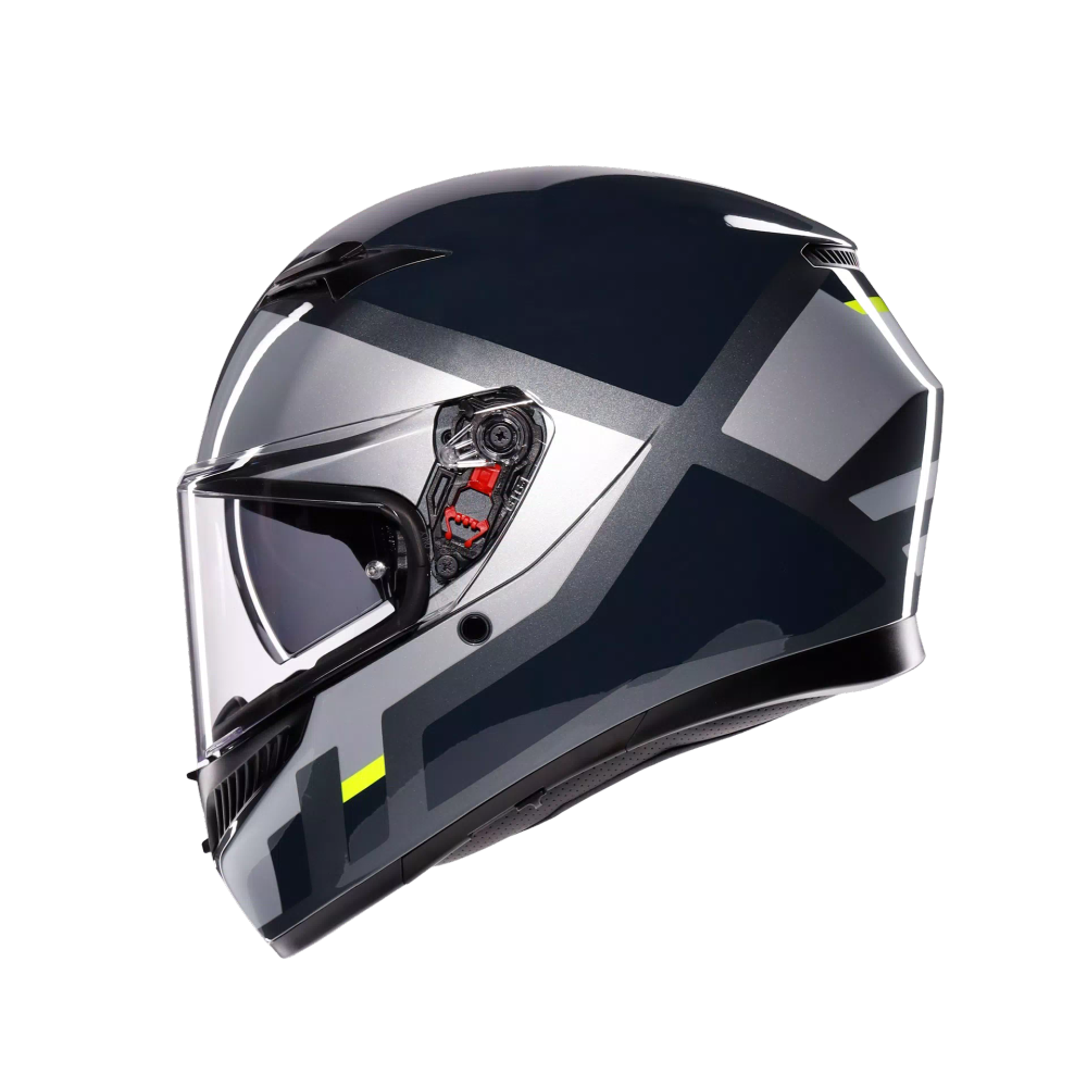 AGV K3 vizir za moto kacigu Shade Grey/Yellow Fluo slika 4