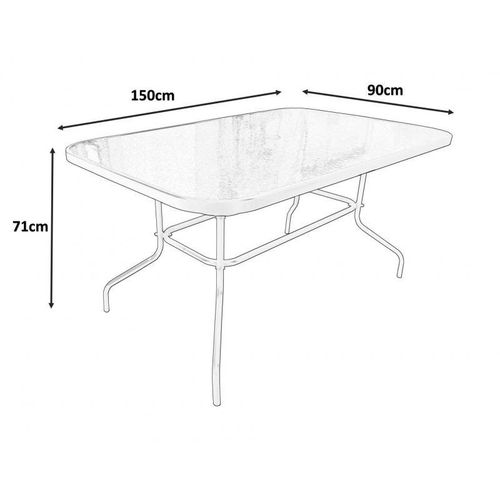 Vrtni stol - Kaljeno staklo slika 2