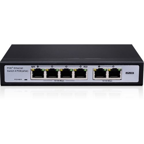 Provision Isr POES-0460C+2I 4-kanalni 10/100Mbps 60w PoE switch+ Uplink 2-port slika 1