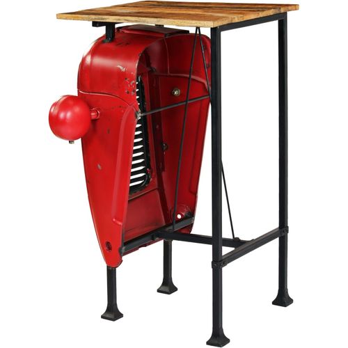 Barski stol u obliku traktora od masivnog drva manga crveni 60 x 60 x 107 cm slika 12