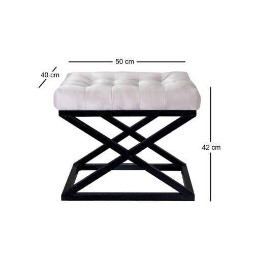 Capraz - Pouffe u crno-beloj boji, model v3 slika 2