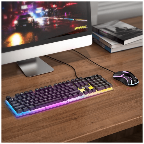 hoco. tipkovnica+miš, gaming set, RGB osvjetljenje, USB - GM11 slika 6