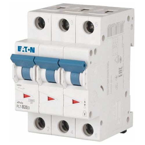 Eaton min.aut.prek. 20A, 3+N, 10kA, PL7-B20/3N 263986 - PL7-B20/3N slika 2