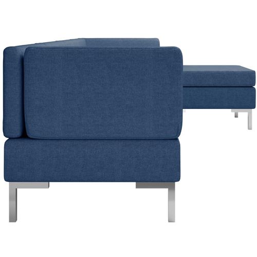 5-dijelni set sofa od tkanine plavi slika 23