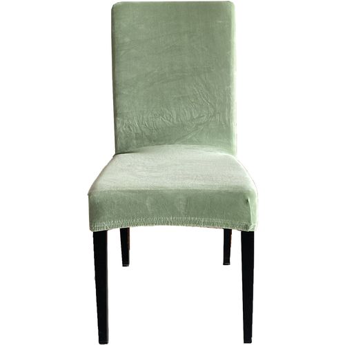 Navlaka za stolicu rastezljiva Velvet zelena 45x52 cm, set od 2 kom slika 2