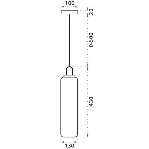 TOOLIGHT Stropna viseća svjetiljka staklena cijev APP631-1CP slika 12