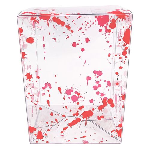 Clear Red Splatter 4'' Pop Protector With Film On It With Soft Crease Line And Automatic Bot Lock slika 1