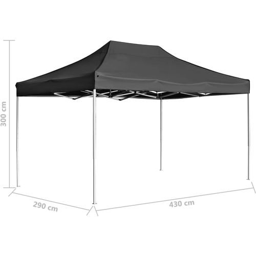 Profesionalni sklopivi šator za zabave 4,5 x 3 m antracit slika 24