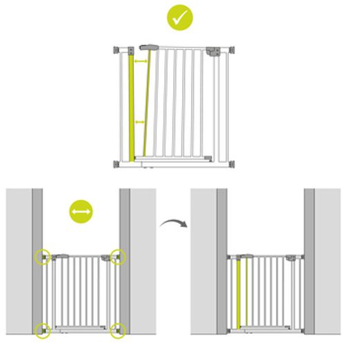 Hauck zaštitna ograda Clear Step Gate (75 - 80 cm)  - white  slika 6