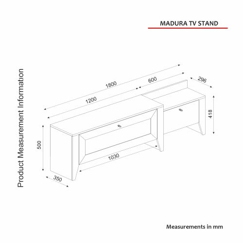 Woody Fashion Stalak za televizor, hrast, Madura - Oak slika 8