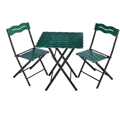 Floriane Garden Set vrtnih stolova i stolica (3 komada), zelena crna boja, Bistro Set 6 slika 4