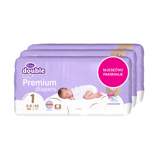 Violeta pelene COTTON sa maramicama Water veličina 1 newborn XXL 3pack, mjesečno pakiranje slika 1