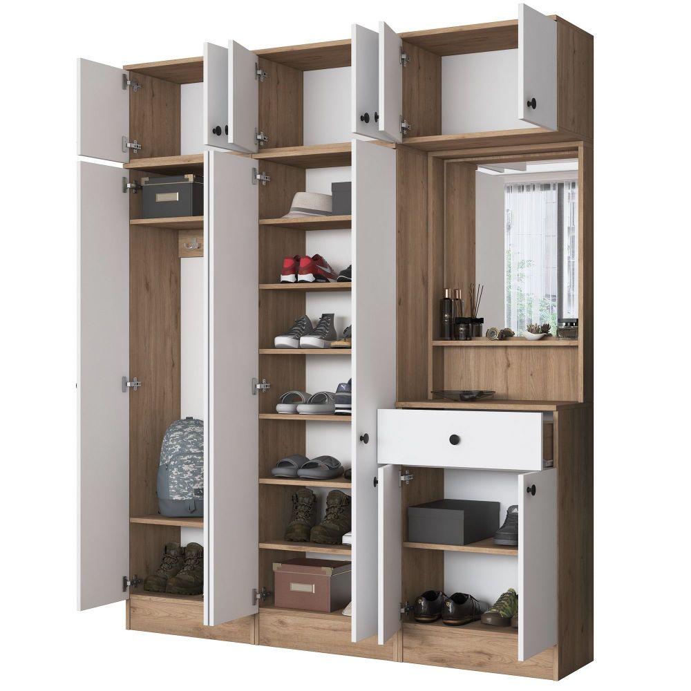 Hall Stand EA142 - 3451, boja / nijanse orah, bijela slika 9
