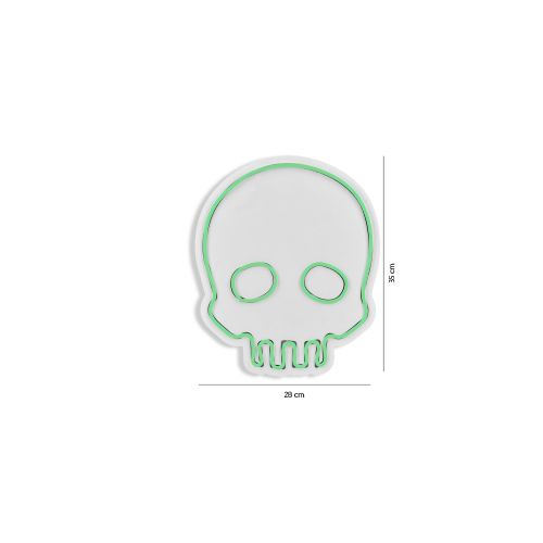 Wallity Ukrasna plastična LED rasvjeta, Skull - Green slika 18