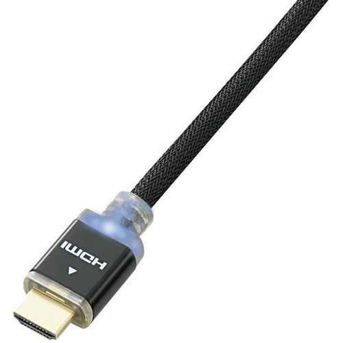 SpeaKa Professional HDMI priključni kabel HDMI A utikač, HDMI A utikač 1.00 m crna SP-7870024 audio povratni kanal (arc), pozlaćeni kontakti, obložen, s LED, Ultra HD (4K) HDMI HDMI kabel slika 3