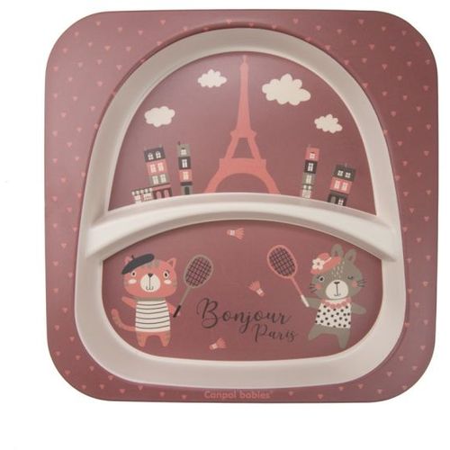 Canpol Babies Set Za Hranjenje 5 Delova - Bonjour Paris Dark Red slika 5