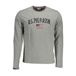 US POLO T-SHIRT LONG SLEEVE MAN GRAY