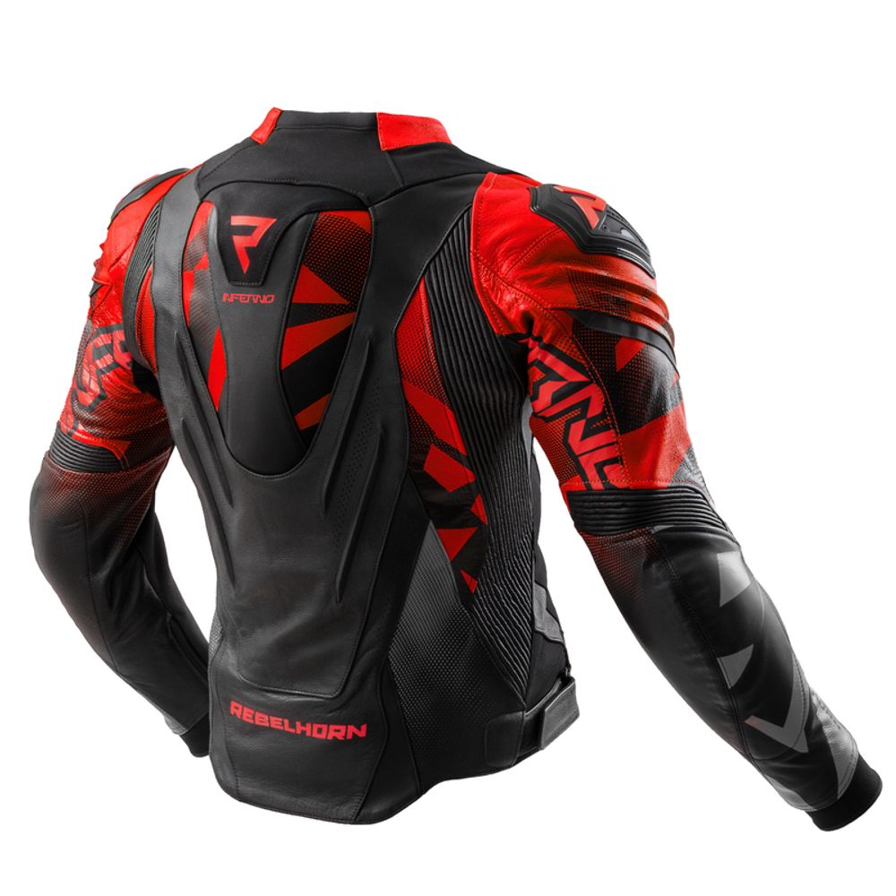 Rebelhorn Inferno kožna jakna Fluo Red slika 2