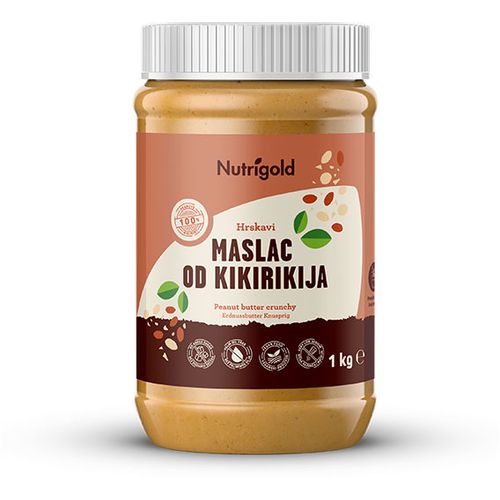 Nutrigold Maslac od kikirikija 100% - Hrskavi 1000g xxl slika 1