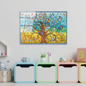UV-211 70 x 100 Multicolor Decorative Tempered Glass Painting