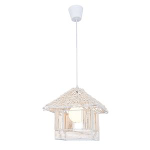 Luster L1681 - Bijeli sa Drvenim Poklopcem