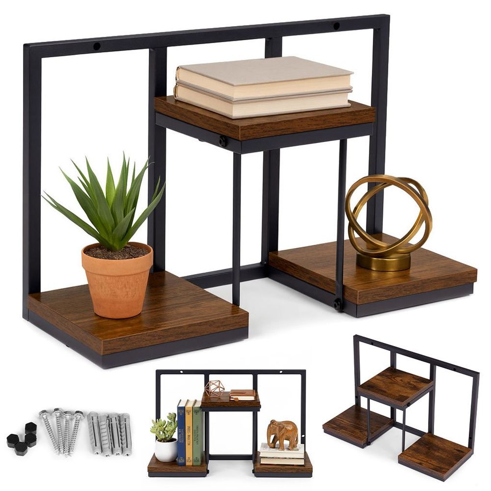 ModernHome loft zidni stalak za cvijeće za dekoraciju, s 3 razine slika 1