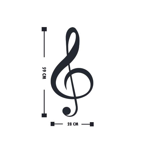 Wallity Zidna dekoracija CLEF, Treble Clef  slika 3